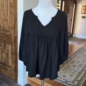 Ella Moss blouse in black with blousy sleeves
